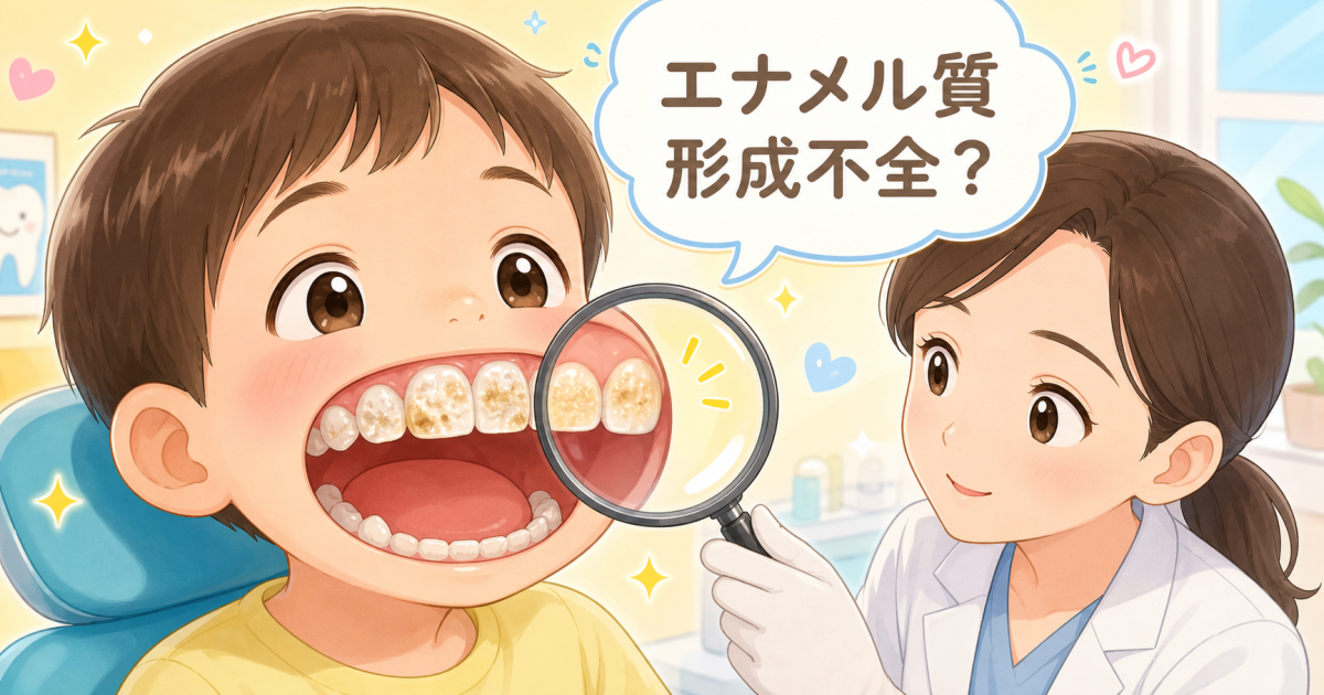 歯の変色や欠けは病気？　エナメル質形成不全の原因・見分け方